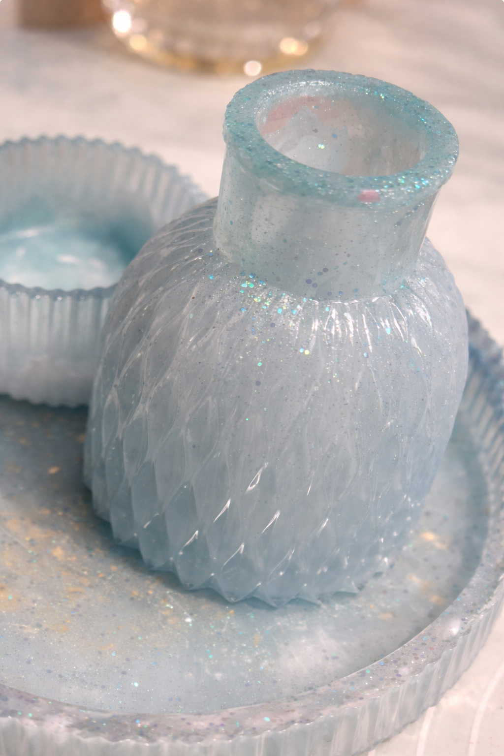 Handcrafted Resin Tray Set