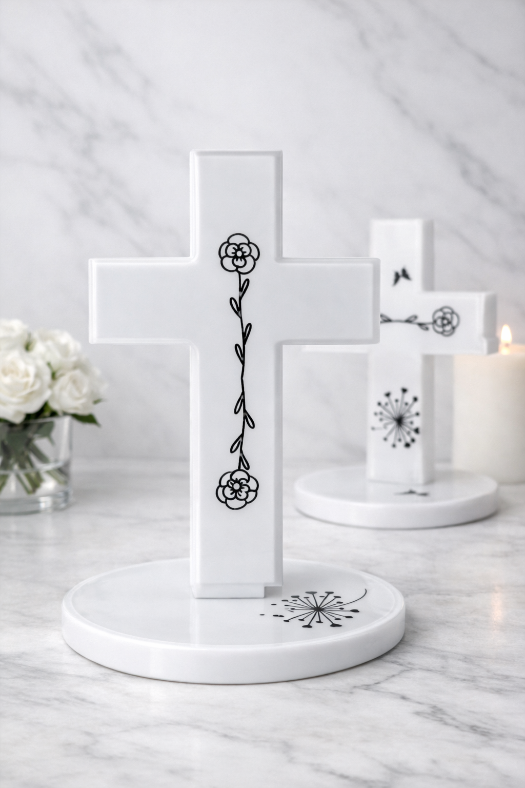 Personalised handmade Memorial Resin Cross