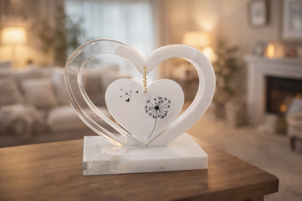 Handcrafted Resin Heart Ornament